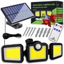 Kép 1/7 - Extra erős 171 LED-es napelemes reflektor, mozgásérzékelőve