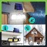 Kép 4/7 - 171 LED-es mozgásérzékelős napelemes reflektor, háromágú, 6500 lm, BA