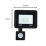 Kép 2/6 - 10W vízálló IP66, LED reflektor, mozgás és alkonyat érzékelővel