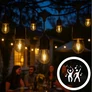 Kép 7/10 - 20 m-es 20 LED-es jégcsap lámpafüzér, teraszvilágítás, időjárásálló IP65, 20m - meleg fehér
