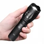 Kép 6/9 - Extra erős vízállló taktikai CREE-XML-T6 L2 LED zoom katonai zseblámpa, USB-s, 5 világítási móddal, M188