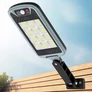 Kép 2/5 - Extra erős 144 LED-es napelemes reflektor, alkonyat és mozgásérzékelővel, távirányítóval, 400 W