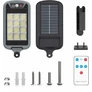 Kép 5/5 - Extra erős 144 LED-es napelemes reflektor, alkonyat és mozgásérzékelővel, távirányítóval, 400 W