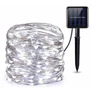 Kép 3/9 - 30 m-es 300 micro LED-es, napelemes dekor fényfüzér, hideg fehér, 8 világítási móddal 