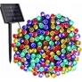 Kép 2/4 - 100 LED-es napelemes kerti fényfüzér, RGB színes, 10 m, 8 világítási móddal 