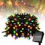 Kép 1/4 - 100 LED-es napelemes kerti fényfüzér, színes, 10 m