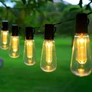 Kép 5/6 - 10 LED-es napelemes kerti fényfüzér, teraszvilágítás, meleg fehér, 3,5 m, 8 világítási móddal, IP65