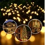 Kép 4/8 - 200 LED-es napelemes kerti fényfüzér, meleg fehér, 8 világítási móddal, 15 m