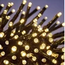 Kép 2/8 - 200 LED-es napelemes kerti fényfüzér, meleg fehér, 8 világítási móddal, 15 m
