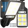 Kép 1/7 - 120 COB LED-es napelemes reflektor, mozgásérzékelővel, IP65
