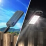 Kép 6/6 - Extra erős 144 LED-es napelemes reflektor, alkonyat és mozgásérzékelővel, távirányítóval, 400 W, HT