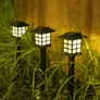 Kép 5/12 - 6 db-os ház alakú Napelemes kerti LED lámpa, 37 cm, fekete, HT