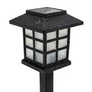 Kép 9/12 - 6 db-os ház alakú Napelemes kerti LED lámpa, 37 cm, fekete, HT