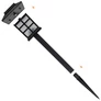 Kép 10/12 - 6 db-os ház alakú Napelemes kerti LED lámpa, 37 cm, fekete, HT