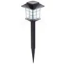 Kép 6/12 - 6 db-os ház alakú Napelemes kerti LED lámpa, 37 cm, fekete, HT