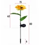 Kép 3/3 - 2 db-os napelemes 20 LED-es XXL Napraforgó kerti lámpa, sárga LED-el, IP65, 80 cm, DT 