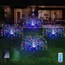 Kép 4/9 - 8 db-os Napelemes XXL Medúza kerti Színváltós RGB LED lámpa, IP65, Távirányítóval, 8 világítási móddal, 80 cm, DT