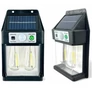 Kép 1/7 - 2 db Nagy fényerejű Dupla LED-es Napelemes kerti Fali lámpa, mozgásérzékelős, 600 LM, 1800 mAh, IP65, DT