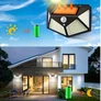 Kép 6/7 - 100 LED-es mozgásérzékelős napelemes LED lámpa RG