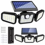 Kép 1/9 - Napelemes 4in1 reflektor mozgás és alkonyatérzékelővel 74 LED-es IP44