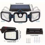 Kép 4/9 - Napelemes 4in1 reflektor mozgás és alkonyatérzékelővel 74 LED-es IP44