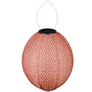 Kép 2/2 - ArtiCasa Ovális napelemes fénynyomat mintás Party LED-es Lampion 29 x 20 cm terracotta színű 1 db