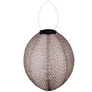 Kép 2/2 - ArtiCasa Ovális napelemes fénynyomat mintás Party LED-es Lampion 29 x 20 cm barna színű 1 db
