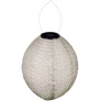 Kép 2/2 - ArtiCasa Ovális napelemes fénynyomat mintás Party LED-es Lampion 29 x 20 cm szürke színű 1 db