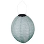 Kép 3/3 - ArtiCasa Ovális napelemes fénynyomat mintás Party LED-es Lampion 29 x 20 cm kék színű 1 db