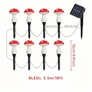 Kép 7/11 - 8 db-os Napelemes kerti gomba LED lámpa 7 x 10 cm 5 5 m hosszú IP44 12 világítási móddal
