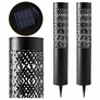 Kép 2/11 - 2 db-os XXL napelemes LED lámpa szett, modern fénynyommal, IP44, 70 cm 