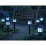 Kép 2/9 - 6 db-os ház alakú Napelemes kerti LED lámpa, 37 cm, fekete, VG