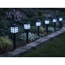 Kép 4/9 - 6 db-os ház alakú Napelemes kerti LED lámpa, 37 cm, fekete, VG