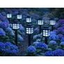 Kép 5/9 - 6 db-os ház alakú Napelemes kerti LED lámpa, 37 cm, fekete, VG