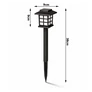 Kép 9/9 - 6 db-os ház alakú Napelemes kerti LED lámpa, 37 cm, fekete, VG