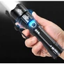 Kép 2/9 - Extra erős vízállló taktikai LED zoom katonai zseblámpa, USB-s, 5 világítási móddal, IPX5