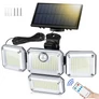 Kép 1/6 - LEDLIGHT Extra erős LED-es napelemes reflektor, mozgásérzékelővel, 6500K, IP65, 5m kábellel