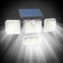 Kép 3/6 - LEDLIGHT Extra erős LED-es napelemes reflektor, mozgásérzékelővel, 6500K, IP65, 5m kábellel