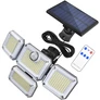 Kép 2/6 - LEDLIGHT Extra erős LED-es napelemes reflektor, mozgásérzékelővel, 6500K, IP65, 5m kábellel