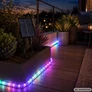 Kép 6/8 - 5 méteres kültéri vízálló IP65 LED szalag napelemes tápegységgel, RGB színes, távirányító, Időzíthető 4/6/8 órás működés, 8 féle fényjátékkal