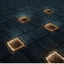 Kép 1/8 - Napelemes LED-Light kerti beépíthető átlátszó járókő lámpa, meleg fehér 7 x 7 cm, IP67