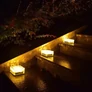Kép 6/8 - Napelemes LED-Light kerti beépíthető átlátszó járókő lámpa, meleg fehér 7 x 7 cm, IP67
