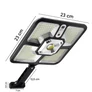 Kép 11/11 - 220 LED-es napelemes Reflektor, mozgásérzékelővel, 2×1200mAh akkumulátor, 6500K, IP65, távirányítóval