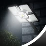 Kép 9/11 - 220 LED-es napelemes Reflektor, mozgásérzékelővel, 2×1200mAh akkumulátor, 6500K, IP65, távirányítóval
