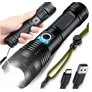 Kép 1/7 - Extra erős vízállló taktikai LED zoom katonai zseblámpa, USB-s, 5 világítási móddal