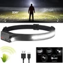 Kép 1/6 - Erős COB LED fejlámpa, mozgásérzékelős, USB C-s, 6 világítási mód, 350 lm