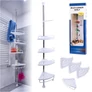 Kép 1/5 - Fürdőszobai állítható teleszkópos sarokpolc, 230-292 cm