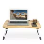 Kép 6/6 - Összecsukható laptopasztal, ágyhoz vagy kanapéra, MDF+fém, 60 x 39,5 cm 