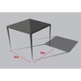Kép 7/8 - 3 x 3 m-es pavilon, sörsátor, víz- és UV álló, antracit