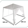 Kép 4/7 - 3m x 3m-es pavilon, sörsátor, zárható oldalfallal+szúnyoghálóval, víz- és UV álló, fehér